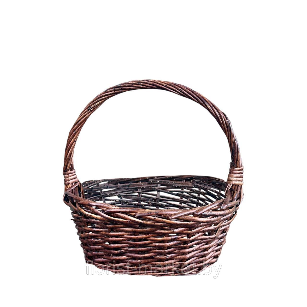 Корзина овальная (ива), 33*26/H31 см, коричневый