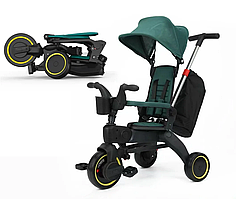 Детский трёхколёсный складной велосипед Trike IT 108920/ЗЕЛЕНЫЙ