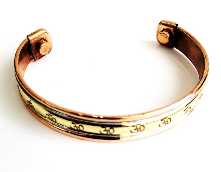 Браслет Медный ОМ Лечебный Magnetic Bracelet 1см - с магнитами