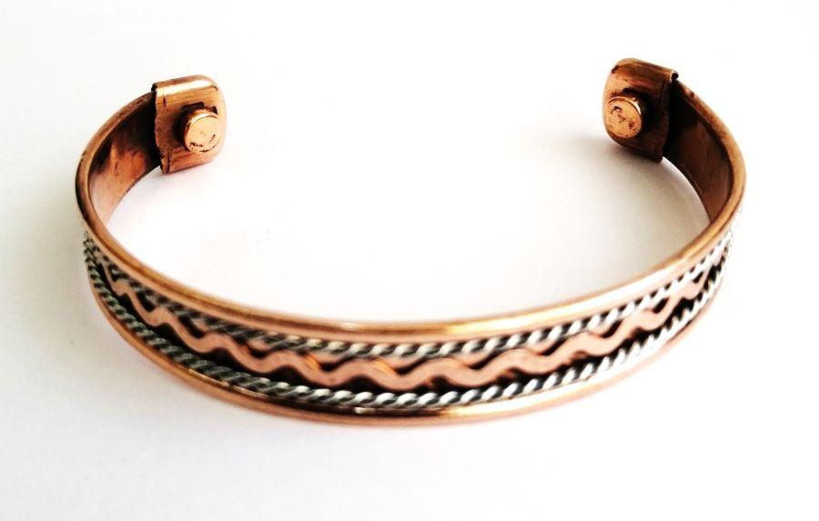 Браслет Медный Волна Лечебный Magnetic Bracelet 1см - с магнитами