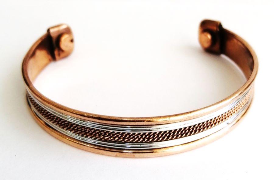 Браслет Медный Рябь Лечебный Magnetic Bracelet 1см - с магнитами
