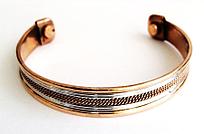 Браслет Медный Рябь Лечебный Magnetic Bracelet 1см - с магнитами
