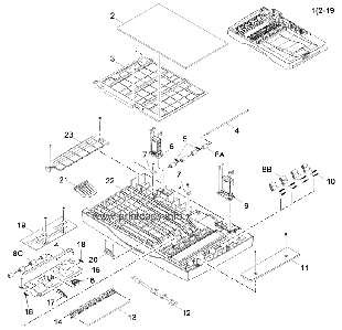 Шарнир (кронштейн) DADF правый 003N01047 | JC97-02265B для Xerox WC 4150/ WC 4250/ WC 4260/ Samsung SCX