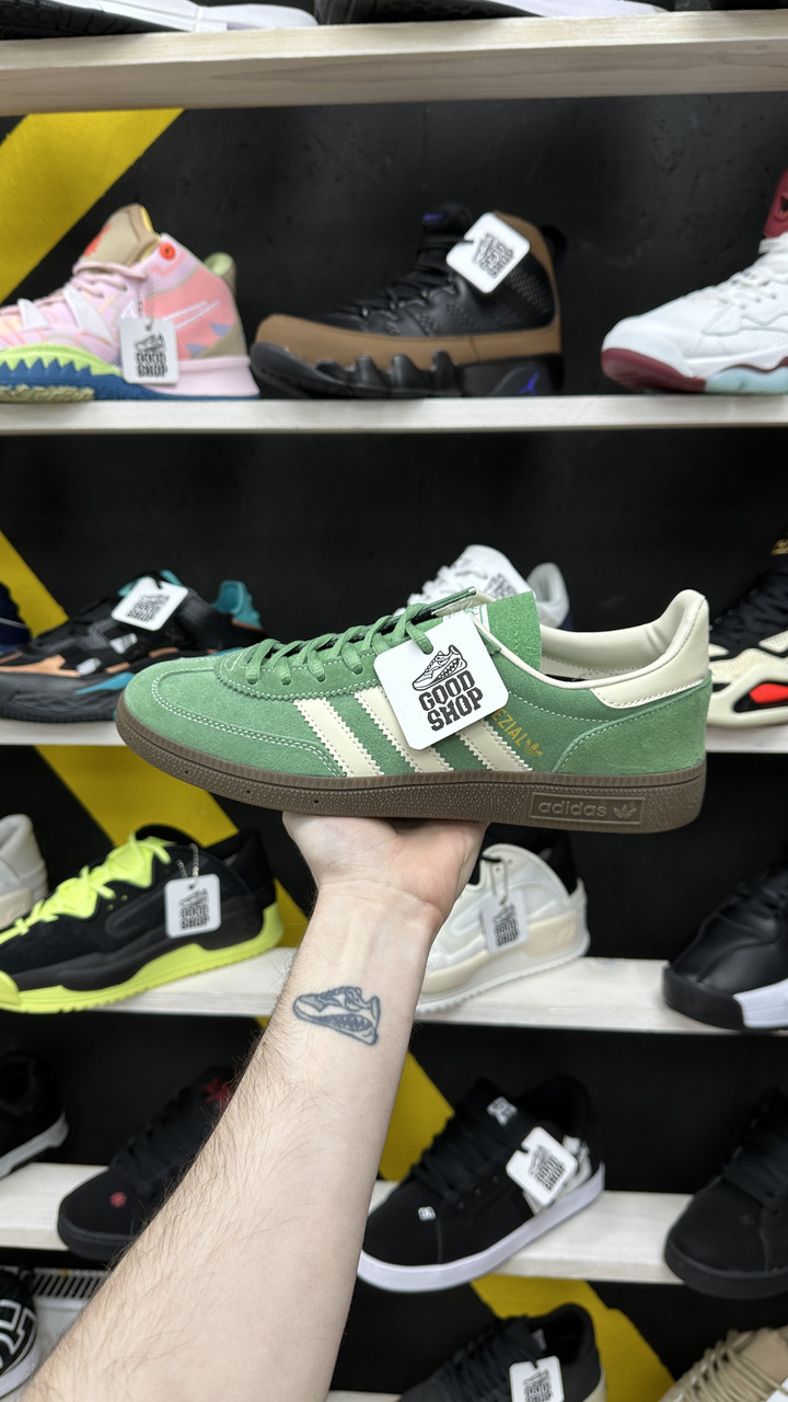Кроссовки Adidas Handball Spezial Green White Brown