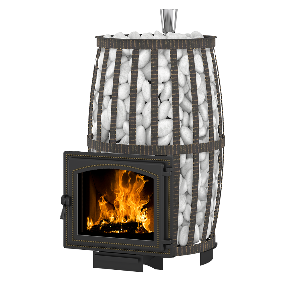 Чугунная печь для бани Везувий Легенда Русский пар Ковка 30 (240)