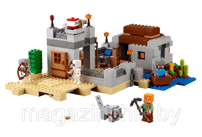 Конструктор Майнкрафт Minecraft Пустынная станция 10392, 519 дет., 5 минифигурок, аналог Лего 21121 - фото 4 - id-p34853198