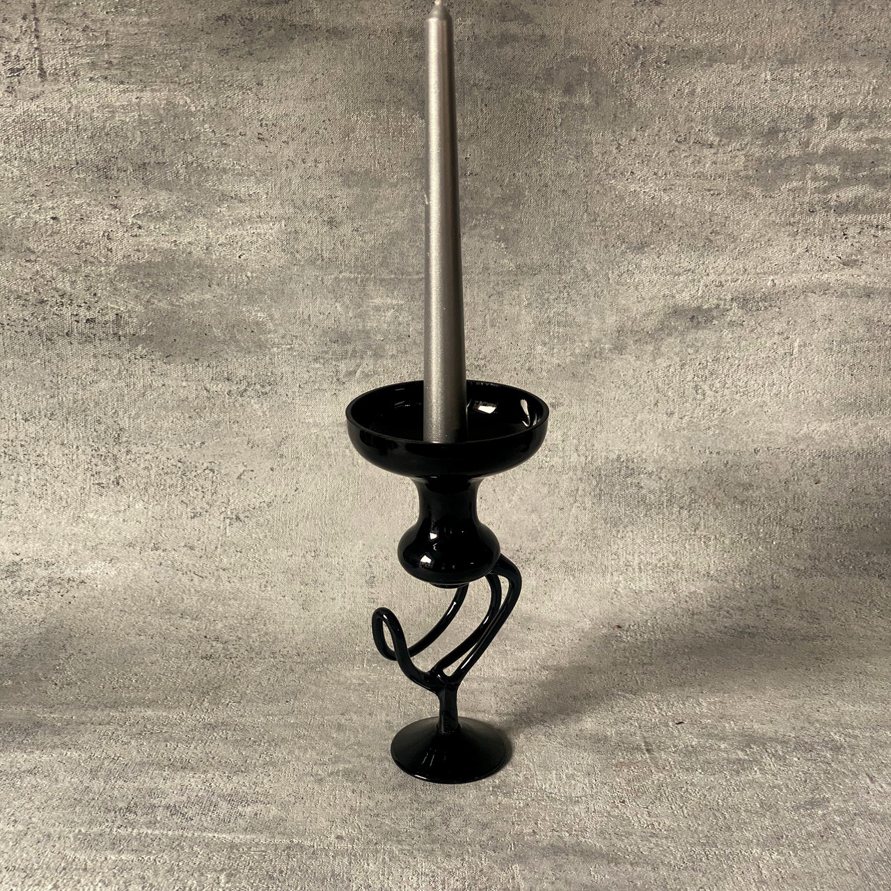 Подсвечник для столовой свечи Makora black
