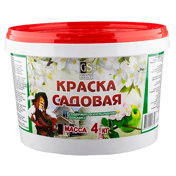 Краска садовая "Гранд" акриловая водно-дисперсионная с фунгицидной добавкой 4 кг
