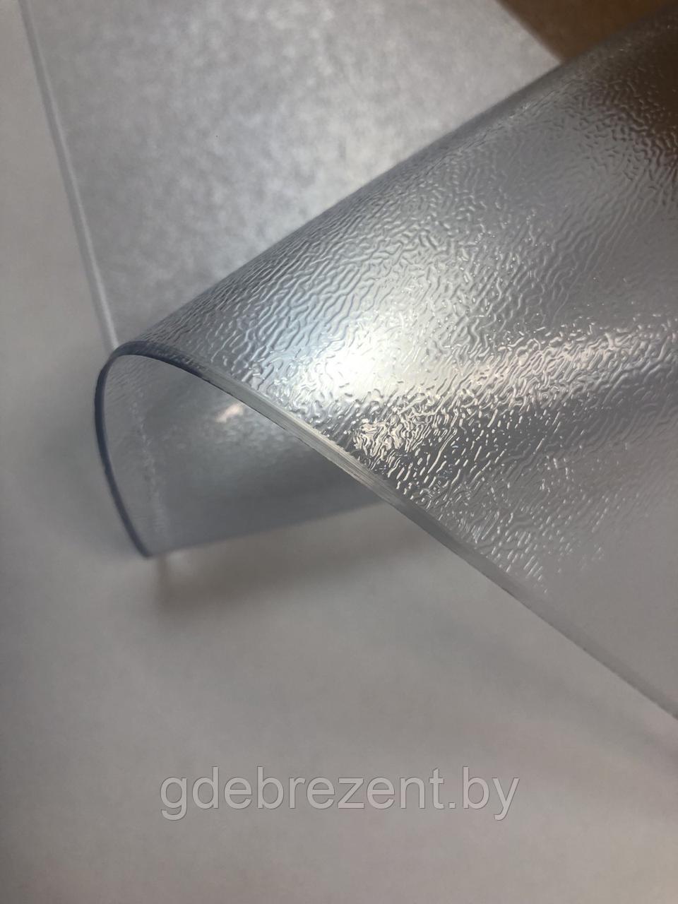 Прозрачная пленка ПВХ - 1000мкм  Полупрозрачный Рифленая super clear