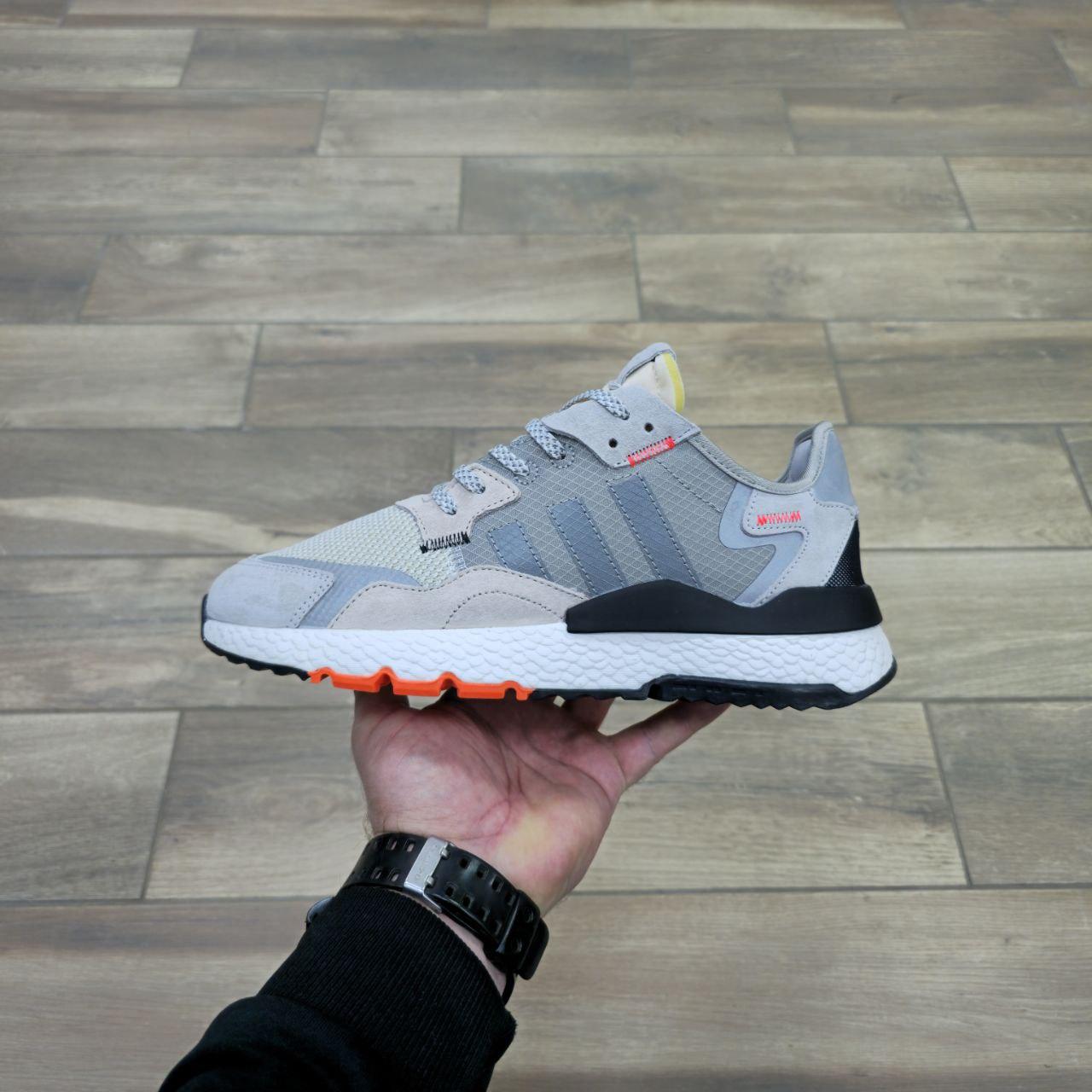 Кроссовки Adidas Nite Jogger Gray Orange