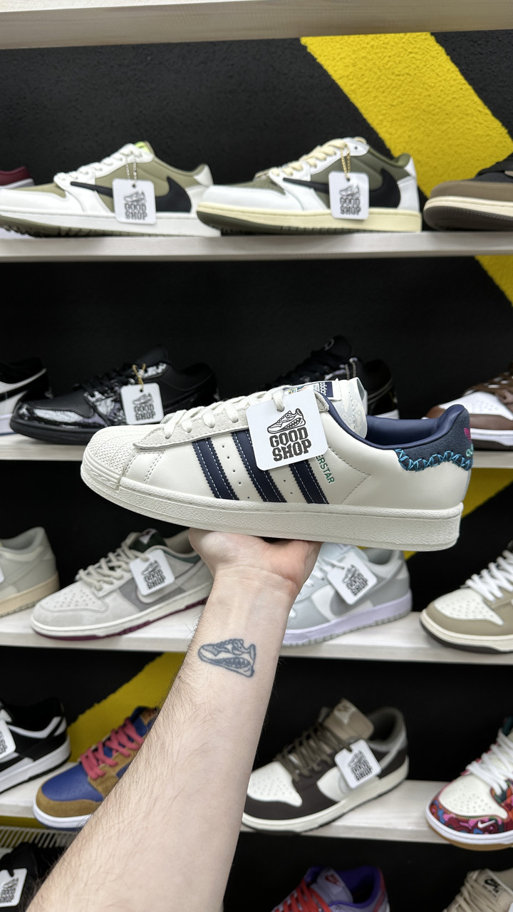 Кроссовки Adidas x Feifei Ruan Superstar Chinese New Year Beige Blue