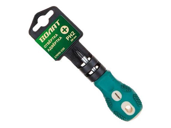Отвертка "+" №2 38мм PH ВОЛАТ (крестовая Phillips, двухкомп. рукоятка Anti-Slip) 17090-230, фото 2