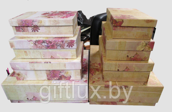 Набор Коробок "Винтаж"(4шт.)12*20см,14*22см,16*24см, 31*25см