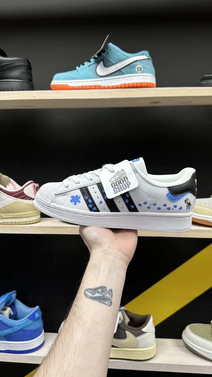 Кроссовки Adidas Superstar x Disney White Black Blue