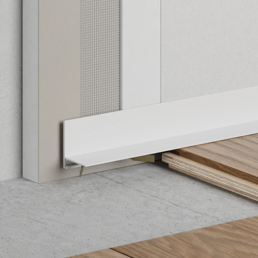 Микроплинтус L Belprofil 2,7 метра белый мат