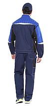 Костюм СИРИУС-ФАВОРИТ-МЕГА куртка, брюки т.синий с черным и васильковым, СОП, фото 2