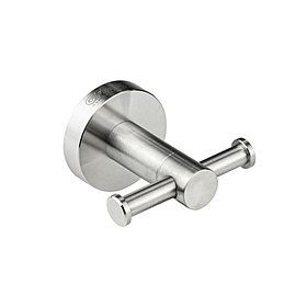 Крючок двойной GFmark из нержавещей стали матовой  80114 New
