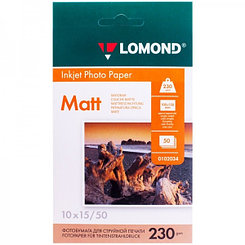 Фотобумага Lomond, A6, 230г/м2, 50л, матовая, односторонняя