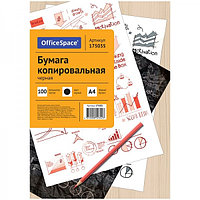 Бумага копировальная OfficeSpace, А4, 100л, чёрная