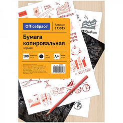 Бумага копировальная OfficeSpace, А4, 100л, чёрная