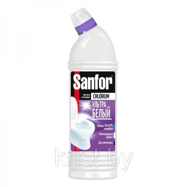 Средство для сантехники Sanfor "Chlorum", гель c хлором, 750мл