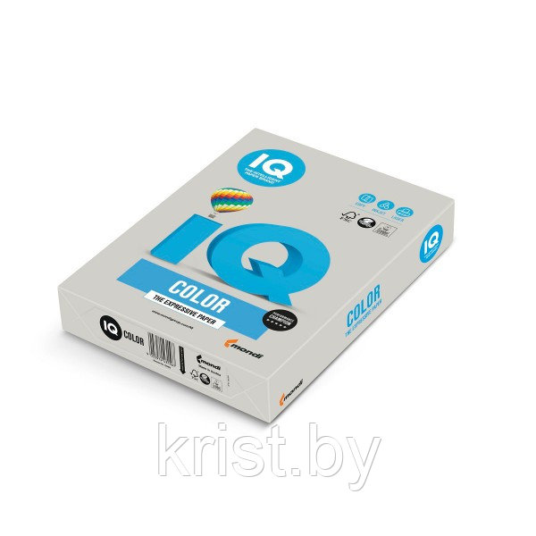 Бумага цветная IQ COLOR GR21, А3, 80г/м2, 500л, серая