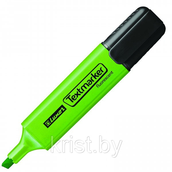Текстовыделитель Luxor "TextMarker", 1-4,5мм, зелёный, флуоресцентный