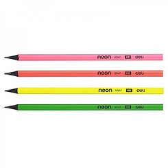 Карандаш чернографитный Deli Neon, 190мм, HB, пластик, заточен