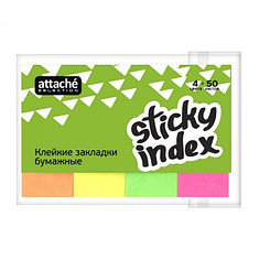 Флажки-закладки бумажные Attache Selection, 20*50мм, 200л(50л*4цв)