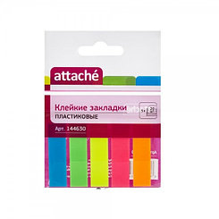 Флажки-закладки пластиковые Attache, 12*45мм, 100л(20л*5цв)