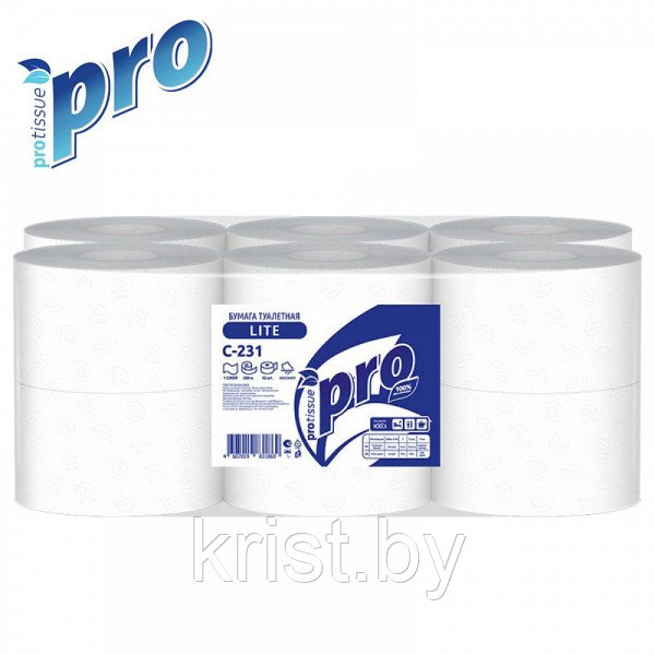 Бумага туалетная однослойная "Protissue" Lite, 1рул, 200м