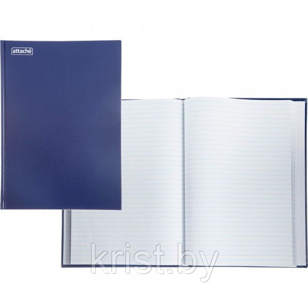 Книга учета Attache, А4, 96л, линейка, сшивка, синяя