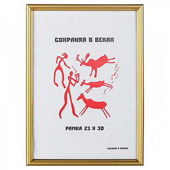 Рамка пластиковая 590, 21*30см, золотая