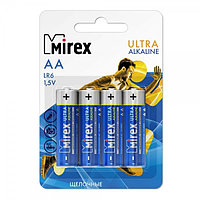 Батарейка Mirex LR6/AA, 1,5V, 4шт/уп