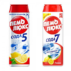 Средство чистящее Пемолюкс "Сода 5. Лимон", порошок, 480г