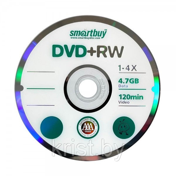 Диск DVD+RW Smart Buy 4X 4,7GB SL-5/200, 1шт