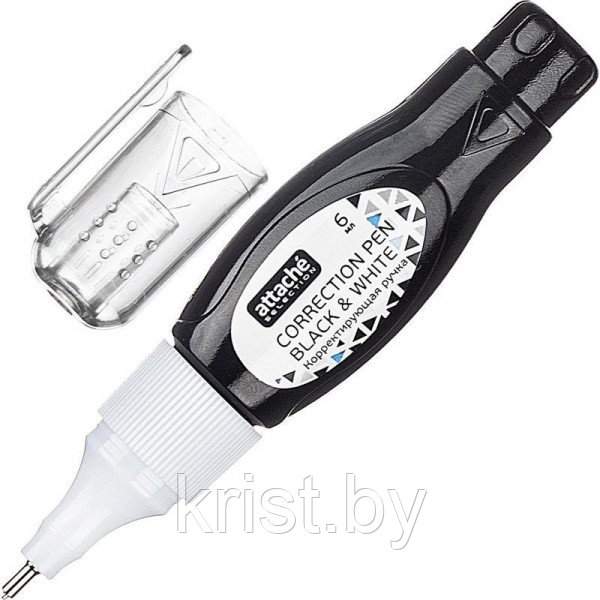 Корректирующий карандаш Attache Selection Black & White, 6мл