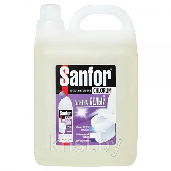 Средство для сантехники Sanfor "Chlorum", гель c хлором, 5л