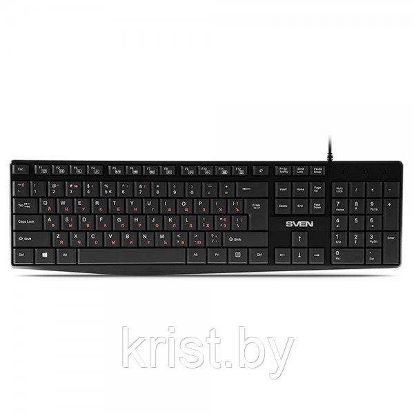Клавиатура SVEN KB-S305, проводная, USB, чёрная
