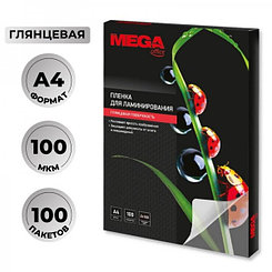 Пленка для ламинирования ProMega office, А4, 100мкм, глянец, 100л