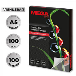 Пленка для ламинирования ProMega office, А5, 100мкм, глянец, 100л