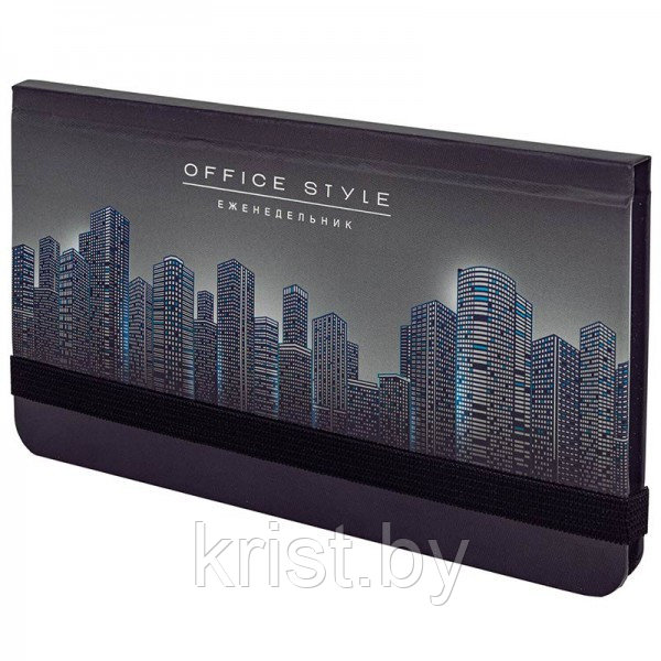 Планинг недатированный с резинкой Brauberg "Night City", 64л, картон