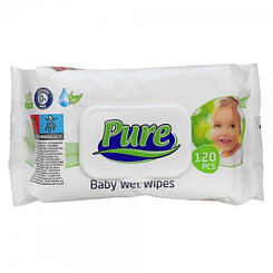 Салфетки влажные детские Pure "Мягкое прикосновение", 120шт