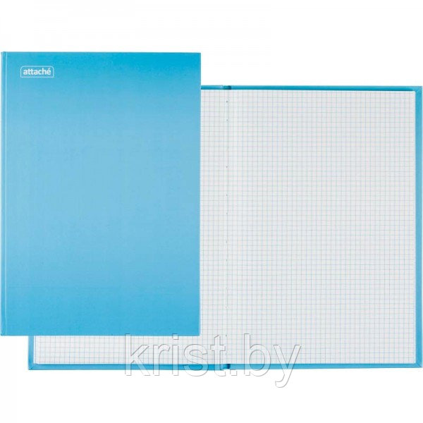 Книга учета Attache Bright Сolours, А4, 96л, клетка, сшивка, голубая