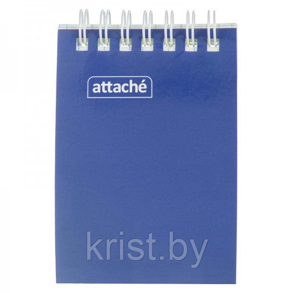 Блокнот Attache, синий, А7, 60л, клетка