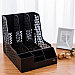 Лоток вертикальный Deli Black, 3отд. с органайзером, 255мм, чёрный, фото 5