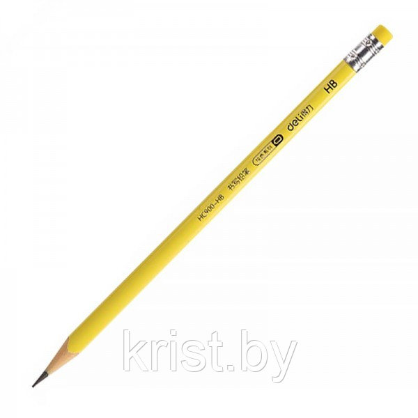 Карандаш чернографитный Deli HC900-HB, 190мм, HB, дерево, не заточен