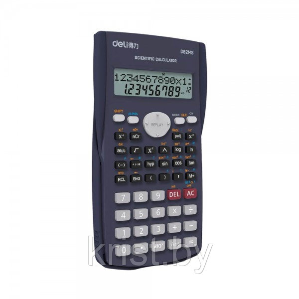 Калькулятор научный Deli D82MS, 12-разрядный, синий