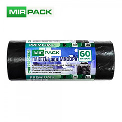 Мешки для мусора Mirpack "Premium+", 20мкм, 60л, 20шт/рул