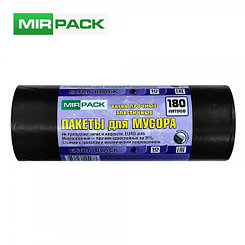 Мешки для мусора Mirpack "Extra black", 50мкм, 180л, 10шт/рул